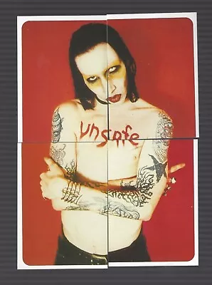 1998 DS Modena Hit Parade RC Marilyn Manson (4) Sticker Cards - Rock Music Pop • $9.99