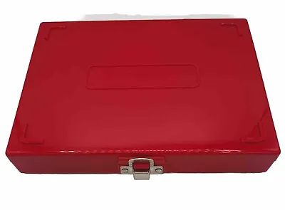 Red 100 Slide Capacity Cork Lined Microscope Slide Storage Box Un-Used • $7.50