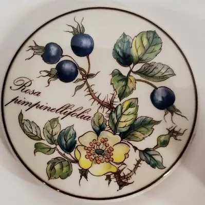 Villeroy & Boch Porcelian Rosa Pimpinellifolia Covered Trinket Jewelry Box • $18.95