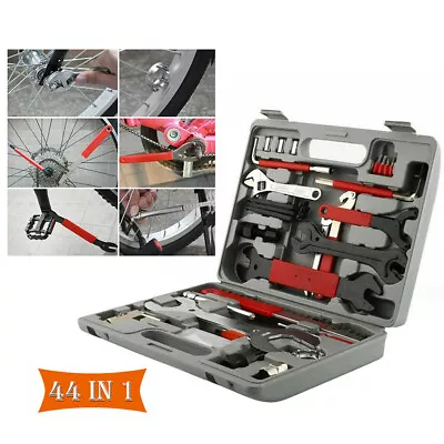 44PCS Complete Bike Bicycle Repair Tools Tool Kit Set Home Mechanic Cycling • $35.90