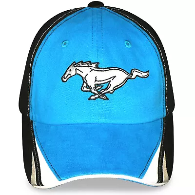 Four Color Running Horse Mustang Hat - Azure Blue * Best Selling Cap * Free Ship • $38.78