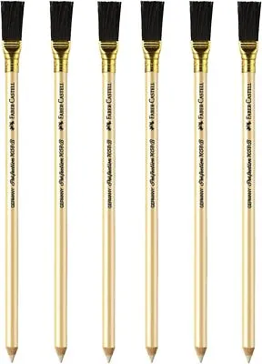 Faber Castell Faber-Castell Perfection Eraser Pencil With Brush (6-PACK) • $17.49