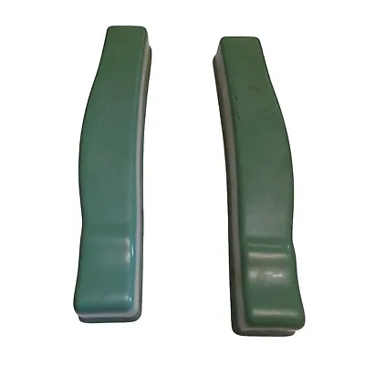 Vtg Koken Barber Chair Green Porcelain Cast Iron Arm Covers 430NL & 430NR • $171.23