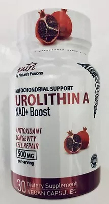 Nutri Urolithin A NAD+ Boost 500 Mg 30 Capsules -Support Autophagy Mitochondria • $24.25