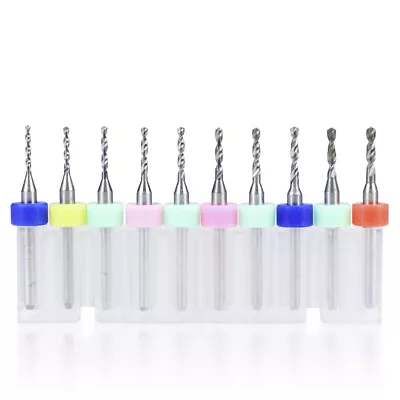 10PC PCB Micro Drill Bits Set 0.1-5.0mm CNC Print Carbide Twist Drill Bit • $20.78