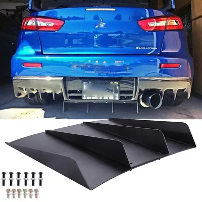 $69.47 • Buy Rear Diffuser Bumper 4 Fins Spoiler Splitter Lip For Mitsubishi Lancer Evo X 10