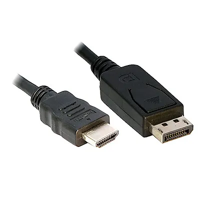 5M DisplayPort To HDMI Cable Lead Display Port Adaptor DP Converter 5 Metre Long • £16.99