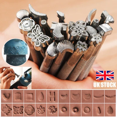 £18.79 • Buy 20PCS Alloy Pottery Stamping Tools Art Texture Embossing Sculpting DIY Craft UK