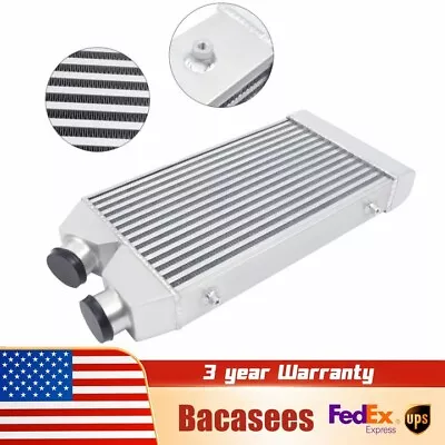 Universal Turbo Front Mount Intercooler 2.5  Inlet&Outlet Same One Side Aluminum • $150.01