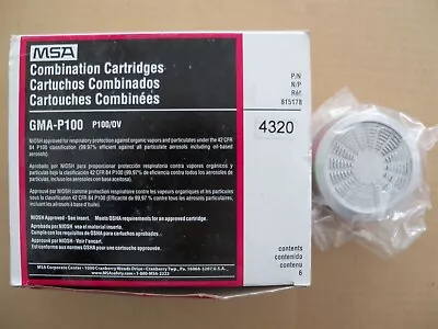 MSA 815178 Comfo Chemical Cartridges GMA Organic Vapor P100 - Lot Of 8 • $79