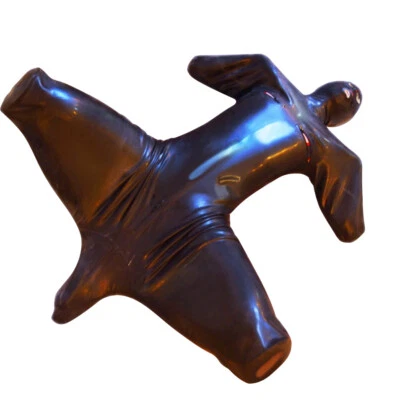 Unisex Wetlook Pvc Full Hooded Catsuit Leotard Bodysuit Zipper Clubwear Playsuit • £42.48