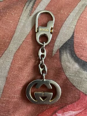 Vintage Gucci Distressed Silver Tone Keychain Made In Italy • $79.99