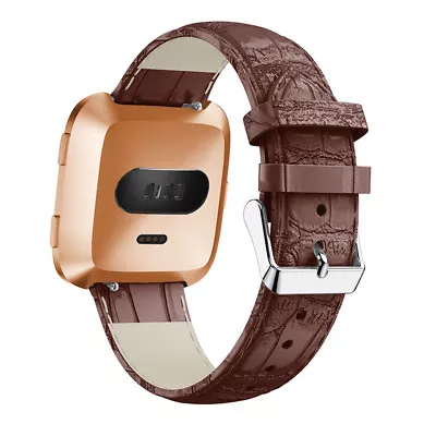 Alligator Pattern Leather Bracelet Watch Band Fitbit Versa 1 / Lite / Versa 2 • $16.99