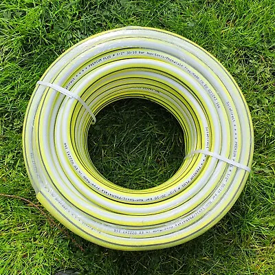 4 LAYER - 1/2  Garden Hose Pipe Reinforced Outdoor 15m 20m 25m 30m50m • £11.99