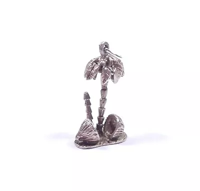 Vintage Silver Charm Palm Tree & Coconut 925 Sterling 1.8g  • £20