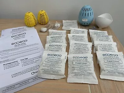 Ecoegg 280 Wash Laundry Kit Inc Dryer Eggs & Detox Tablets. Clean Linen. • £30