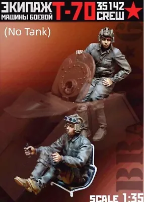 1/35 Resin Figures Model WWII Soviet Tank Soldiers 2 Man Unassembled Unpainted • $16.12