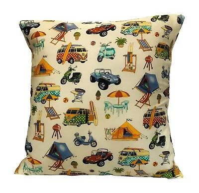 2 X 16  Camper Camping Campervan Print Style Cushion Cover • £12