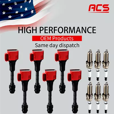 6X High Performance OEM Ignition Coil & 6X Spark Plug For Nissan Frontier JNS354 • $83.62