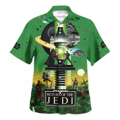 Star Wars Return Of The Jedi Star Wars Movie Fans Father's Day Hawaiian Shirt • $31.50