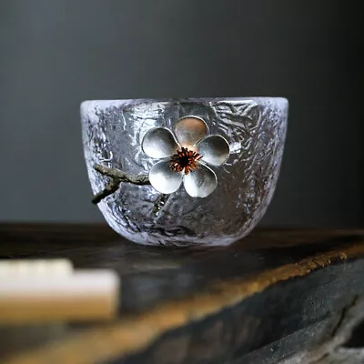 Japanese Hammer Glass Small Tea Cup Tin High Temperature Glass Single -wq • £6.83