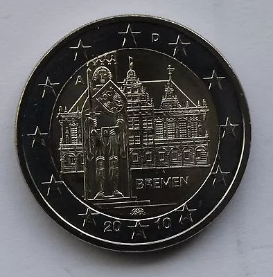 GERMANY - 2 € Commemorative Euro Coin 2010 Bremen A D F G J • $4.99