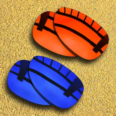 2 Pairs Polarized Lenses Replacement For-OAKLEY Felon-Orange Red&Violet Blue • $15.79