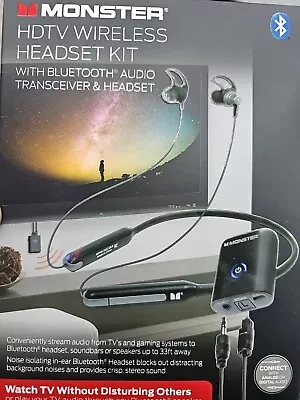 Monster HDTV Wireless Headset Kit W/Bluetooth Audio. NIB SEALED. • $31.99