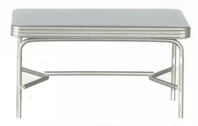 Dollhouse 1950's Retro Silver Table Miniature Kitchen Diner Bar Cafe Furniture • $14.99