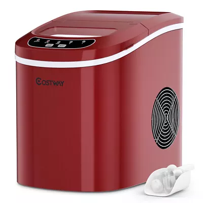Stylish Ice Maker Machine Ice Cubes Ready In 8 Mins Make 26 Lbs Ice Home Red • $109
