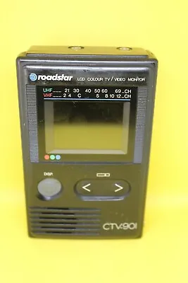 Mini Tv Roadstar Ctv - 901 Lcd Tv Colour Video Monitor. Uhf Vhf- Entrada Av • $15