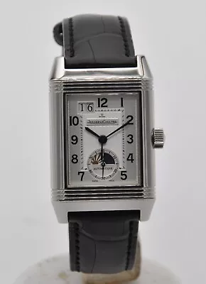 Jaeger-LeCoultre Grande Reverso GMT Day/Night Steel Q3038420 240.8.72 Leather • $6999