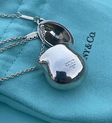 Tiffany & Co. Sterling Silver Elsa Peretti Inro Bottle Jug Necklace Pendant 24” • $107.50