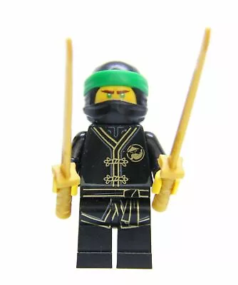 LEGO® Ninjago Minifigure Lloyd Black Wu-Cru Outfit Gold Sword Helmet From 30532 • $8.53