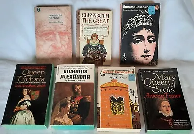 Lot Of 7 Vintage Paperback Historical Biographies • $7.99