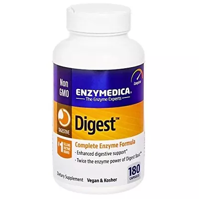 ENZYMEDICA DIGEST COMPLETE ENZYME FORMULA 180 CAPSULES BEST BY 1/2025 Or Better • $33.98