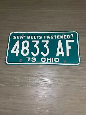 1973 Ohio Possibly MOTORCYCLE LICENSE PLATE 4833 AF • $30.20