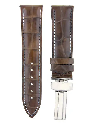 19mm Leather Band Strap For Maurice Lacroix Watch Deploy Clasp Light Brown Ws • $29.50