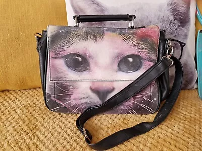 Fab Iron Fist Cat Print Bag / Across The Body / Satchel Bag • £4.99