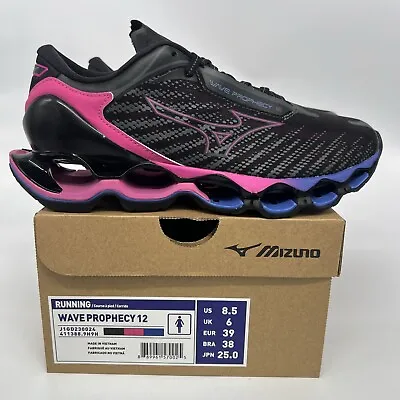 Mizuno Wave Prophecy 12 Women Size 8.5 USA -4113889H9H Color Blk- Pink Blue • $175
