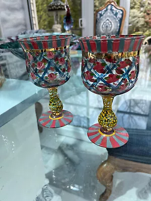 MacKensie-Childs Circus Rose Glasses (Pair) • $110