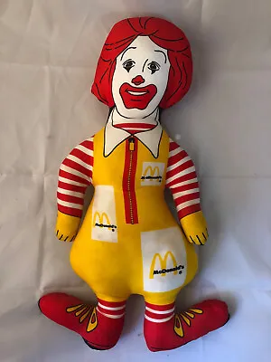 Vintage Ronald McDonald Plush Doll 15  Stuffed McDonald's Korea 1980's • $15.95