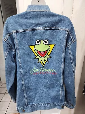 Jim Henson Productions Kermit The Frog Jacket Vintage Denium Jacket Large Rare  • $299.99