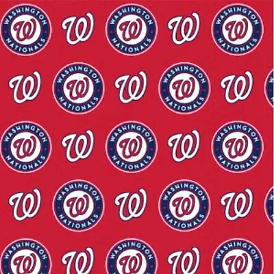 MLB Washington Nationals Licensed Cotton Fabric 1/2 Yard 58/60  Wide BTHY • $4.46