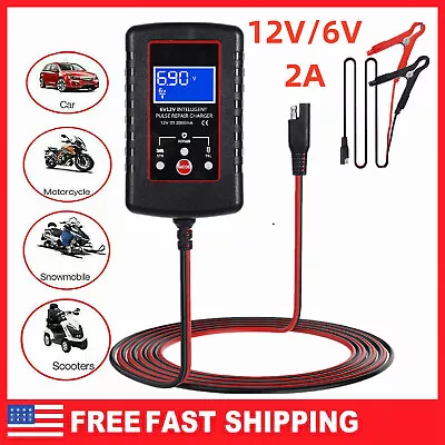 6/12V Smart Automatic Battery Charger Maintainer Motorcycle Car Trickle Float US • $13.99