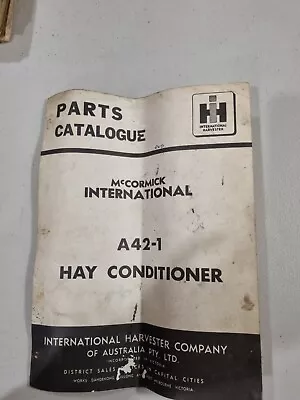 1967  McCORMICK International A42-1 HAY CONDITIONER  Parts Catalogue • $24.90