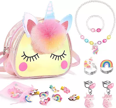 £14.80 • Buy Unicorn Gifts For Girls Age 3-8，Kids Jewellery Sets Unicorn Toys 4 5 6 Year Old