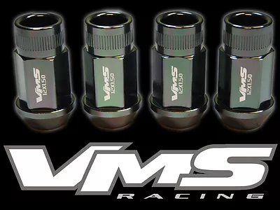 Vms Racing 20pc 44mm Premium Extended Wheel Lug Nuts 12x1.5 Dark Silver Set Ds3 • $59.95