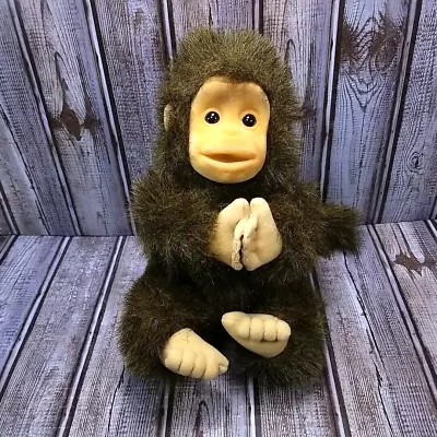 Vintage Hosung 9  Plush Monkey Stuffed Animal Brown Chimp Toy Doll 1994 • $10.38