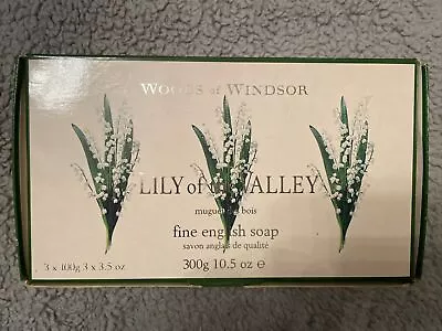Woods Of Windsor Lily Of The Valley Fine English Soap 3 X 100g Sealed Vintage • £14.99